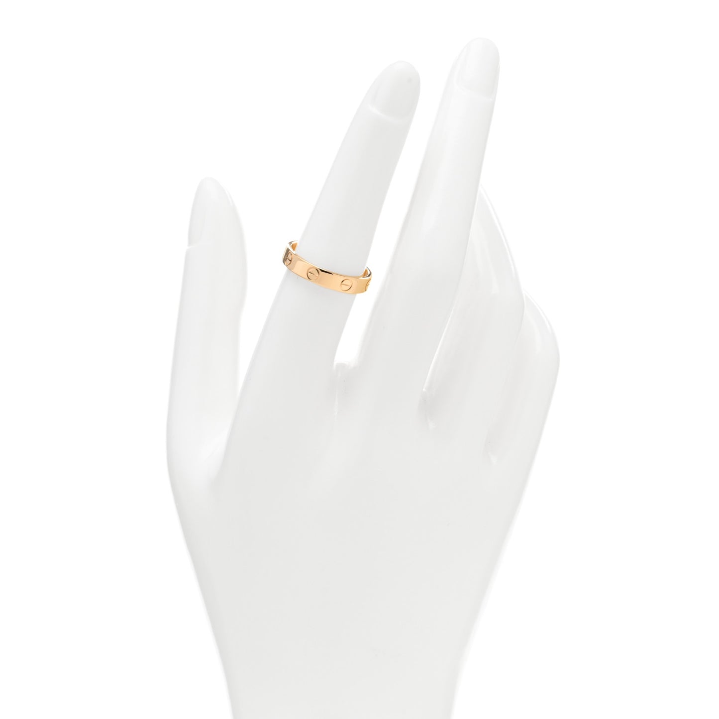 18K Yellow Gold 3.5mm LOVE Wedding Band Ring 54 6.75