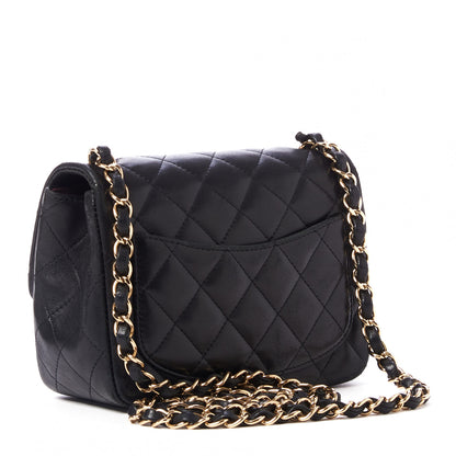 Chanel Lambskin Quilted Mini Square Flap Black 3 of 10