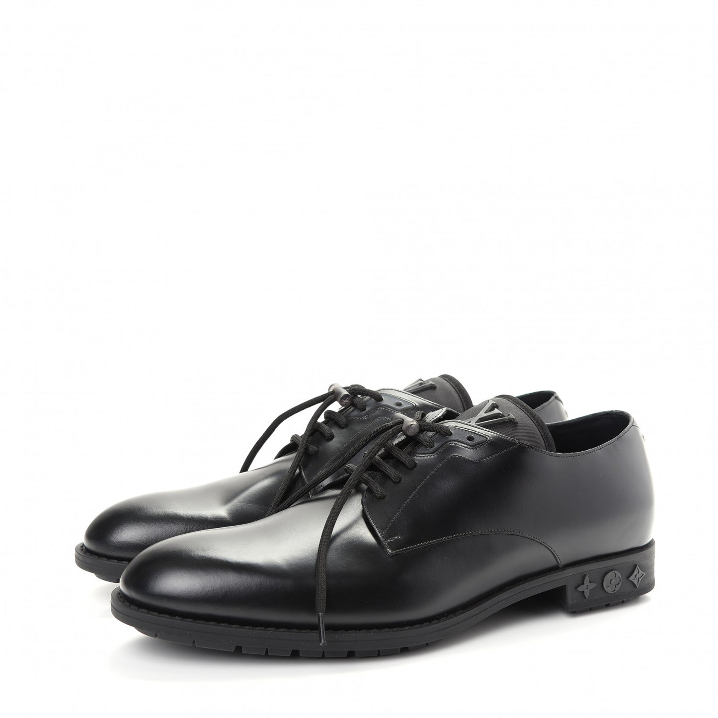 Calfskin Mens Formal Derby Shoes 10 Black