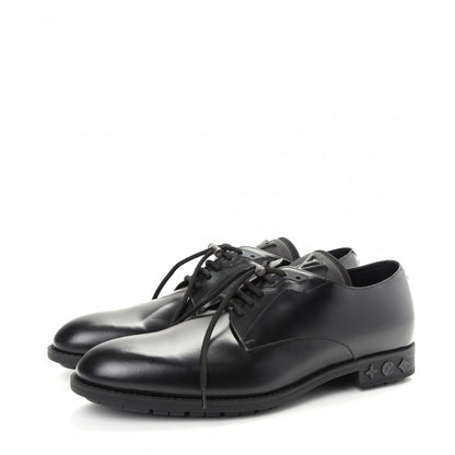 Louis Vuitton Calfskin Mens Formal Derby Shoes 10 Black 3 of 10