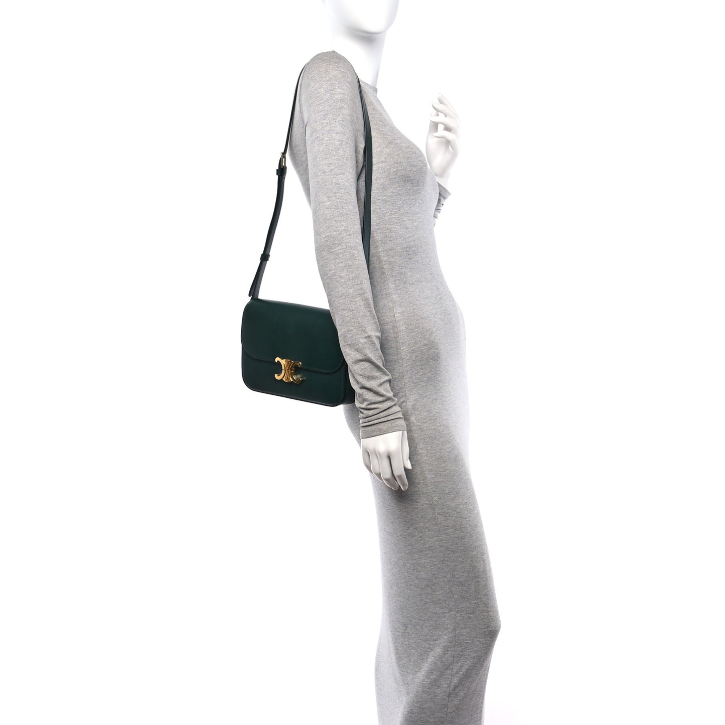 Shiny Calfskin Medium Triomphe Amazone