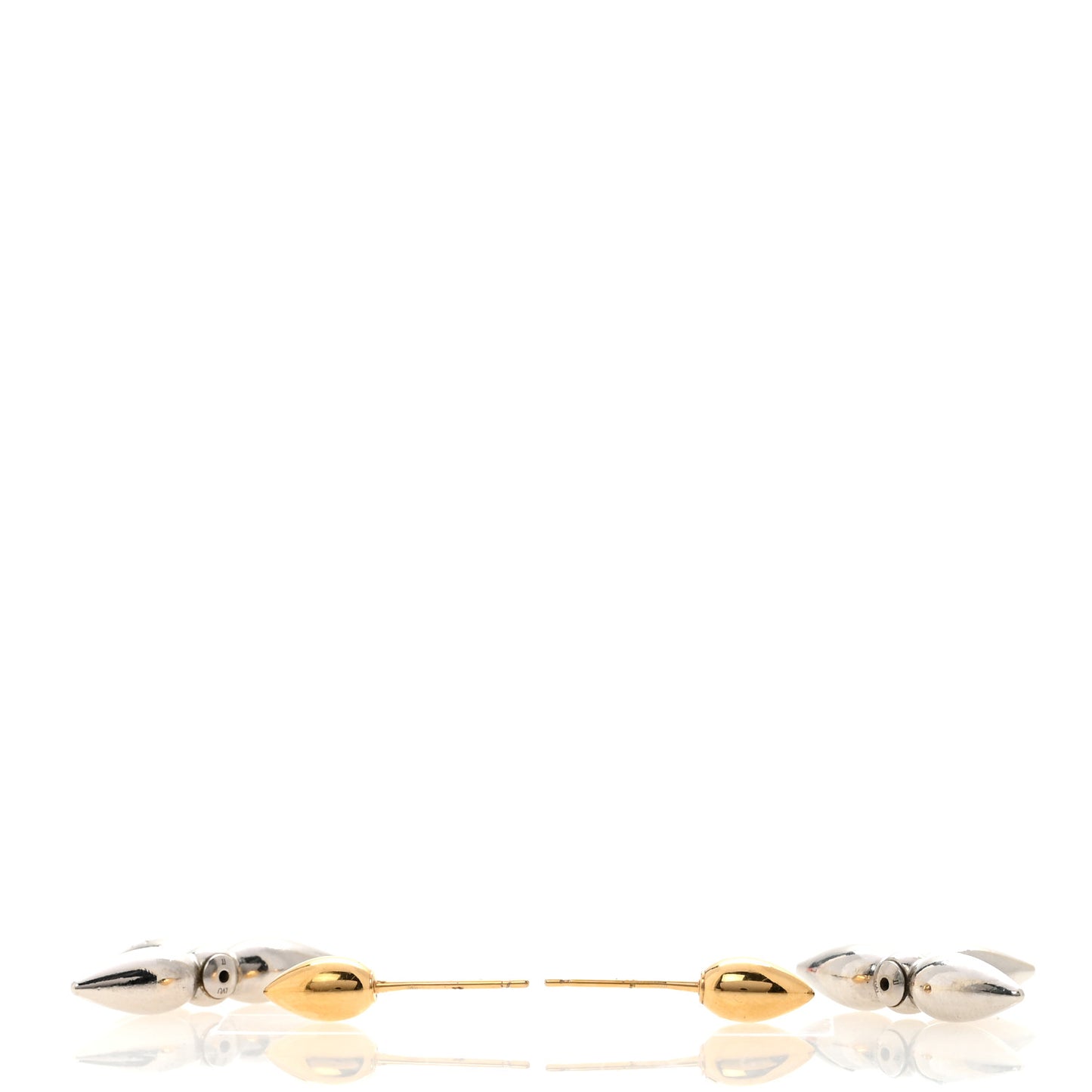 Metal Louisette Earrings Silver Gold