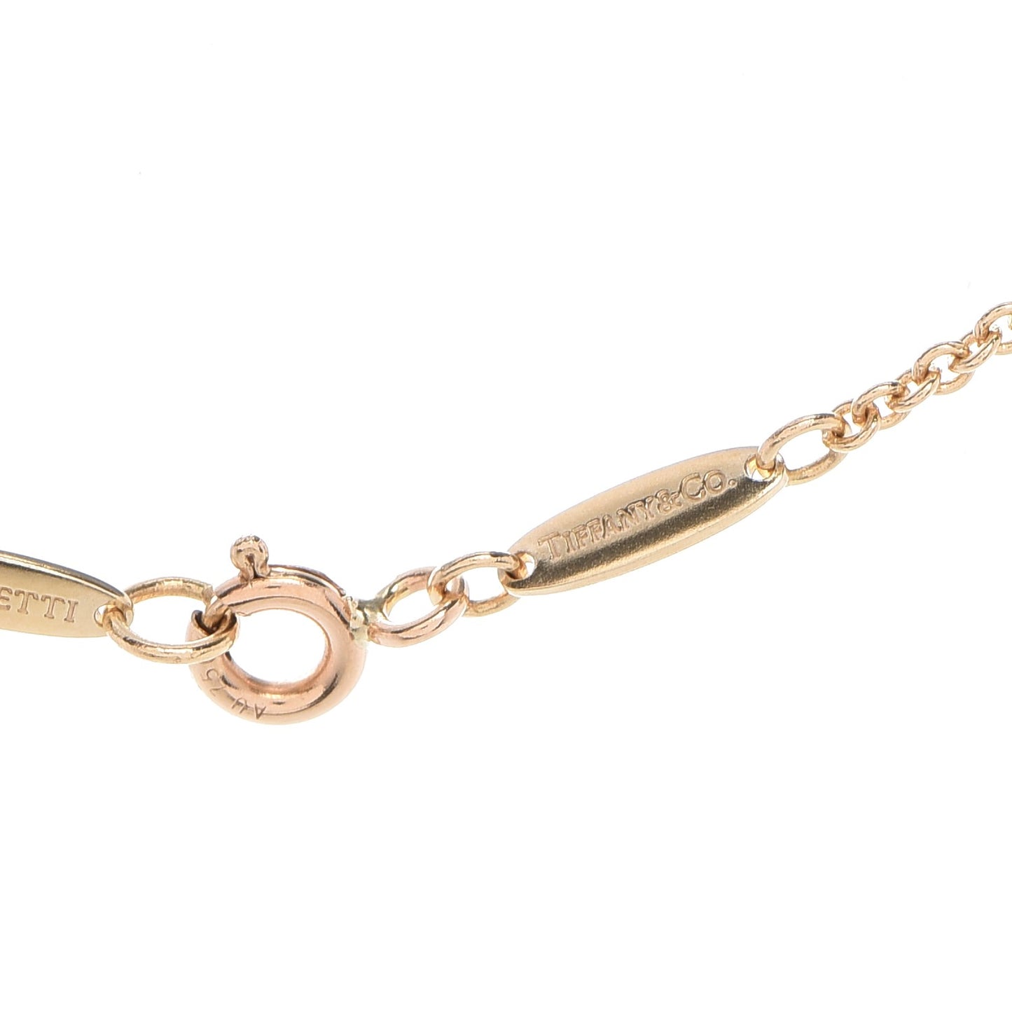 18K Yellow Gold Pearl Elsa Peretti Mesh Fringe Pendant Necklace