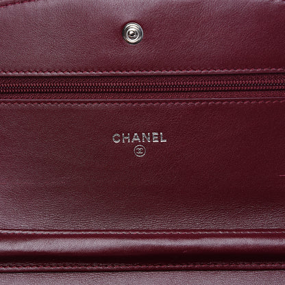 Chanel Patent Quilted Brilliant Wallet On Chain WOC Red 5 of 12