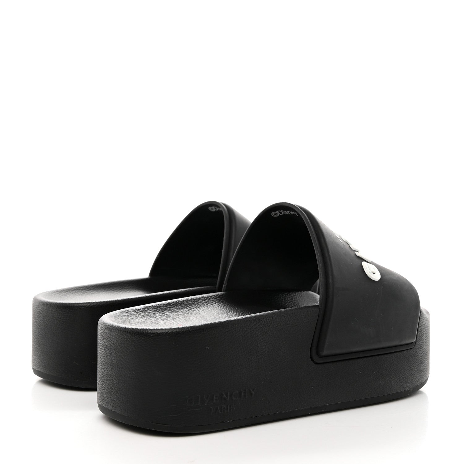Givenchy X DISNEY Rubber Logo 101 Dalmatians Pool Platform Slide Sandals 39 Black 4 of 13