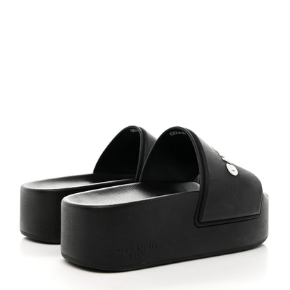 Givenchy X DISNEY Rubber Logo 101 Dalmatians Pool Platform Slide Sandals 39 Black 4 of 13