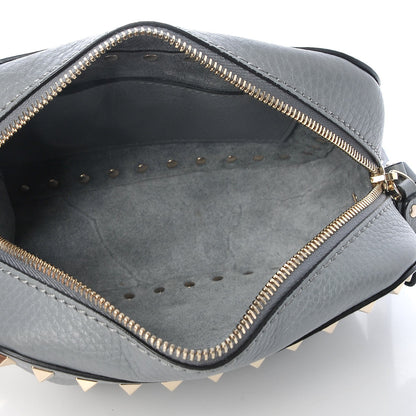 Valentino Garavani Pebbled Calfskin Rockstud Camera Crossbody Bag Light Stone 5 of 8