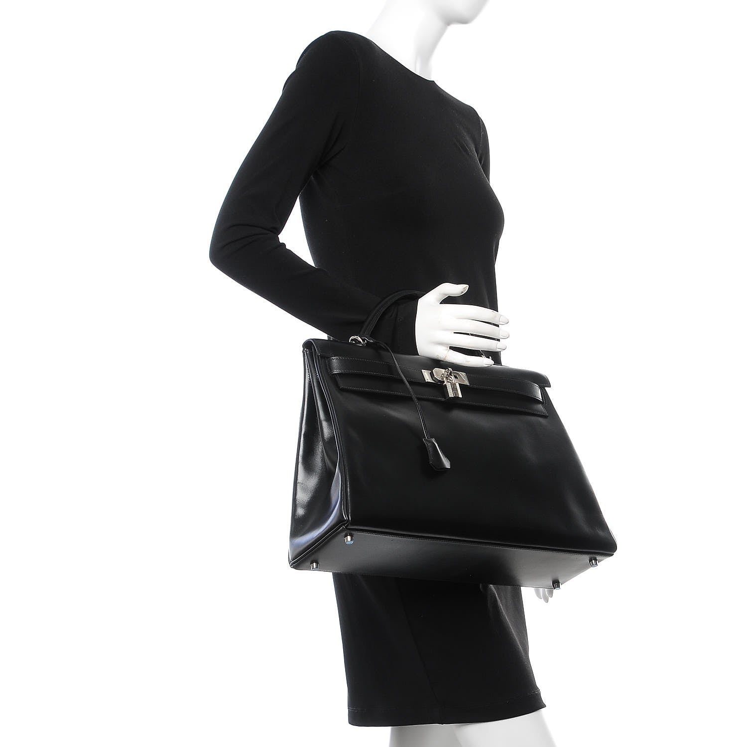 Hermes Box Kelly Retourne 40 Black 3 of 38
