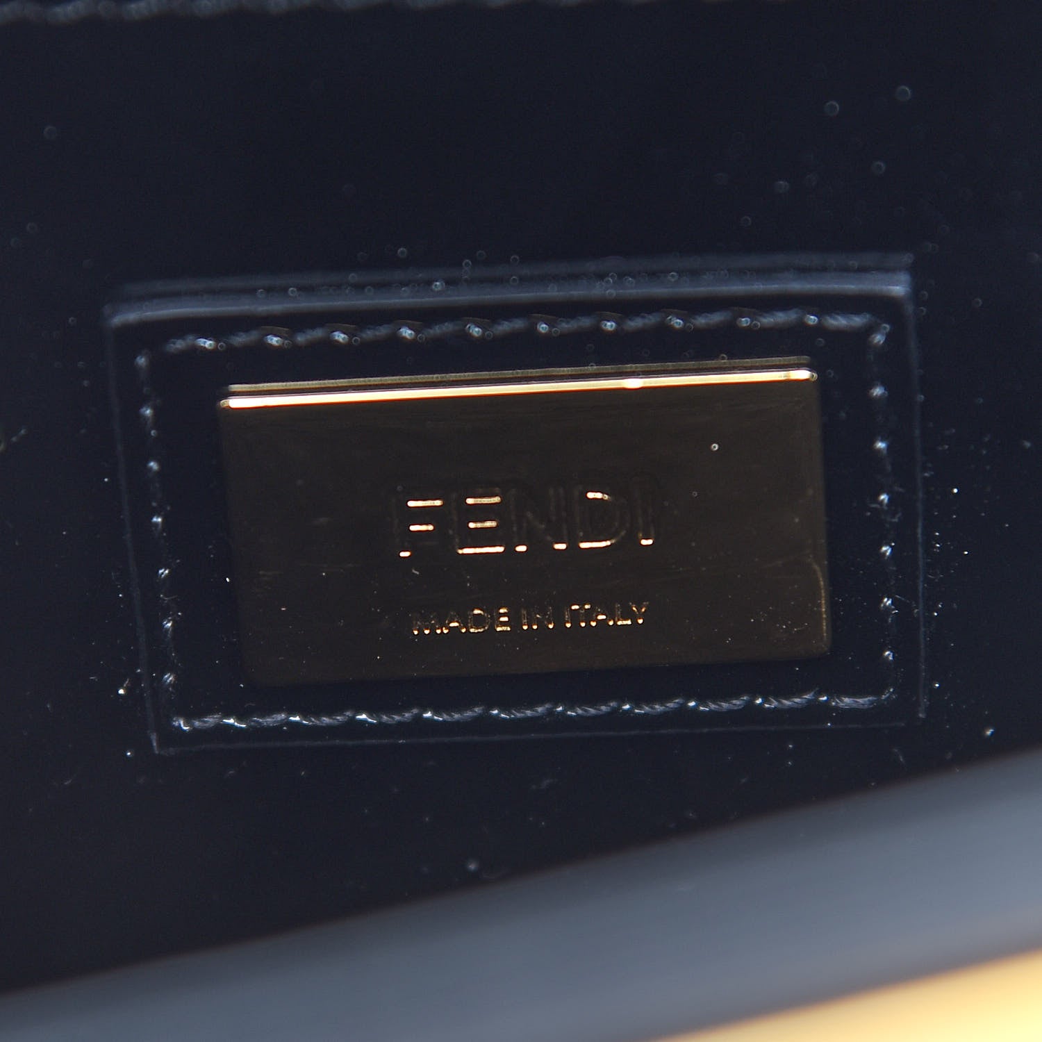 Fendi Patent Medium Peekaboo Iconic Defender Satchel Black 6 of 9