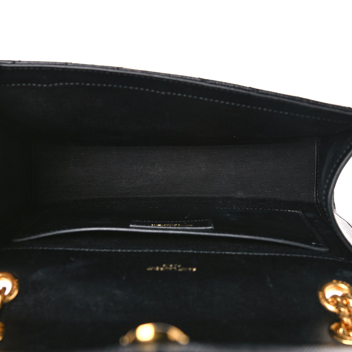Grain De Poudre Matelasse Chevron Medium Monogram Satchel Black