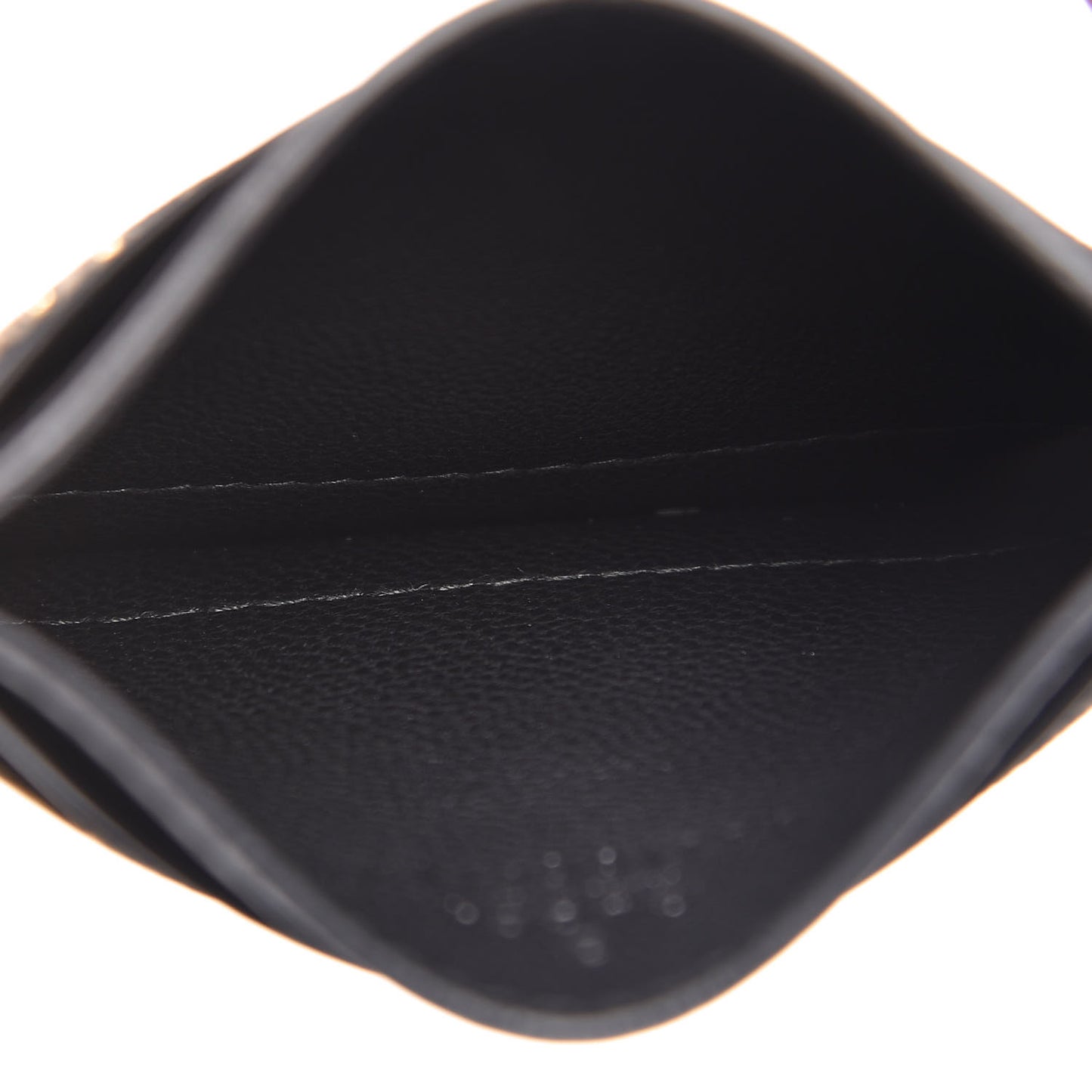 GG Supreme Monogram Bees Card Holder Black