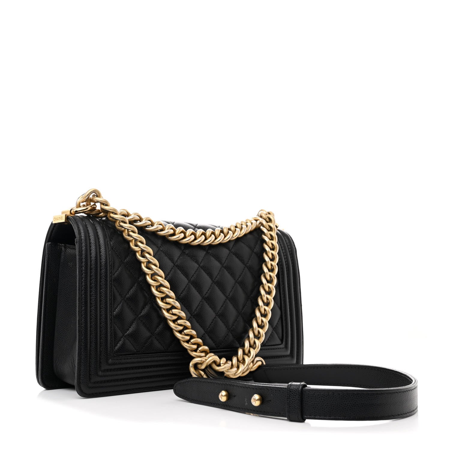 Chanel Caviar Quilted Medium Boy Flap Black 3 of 10