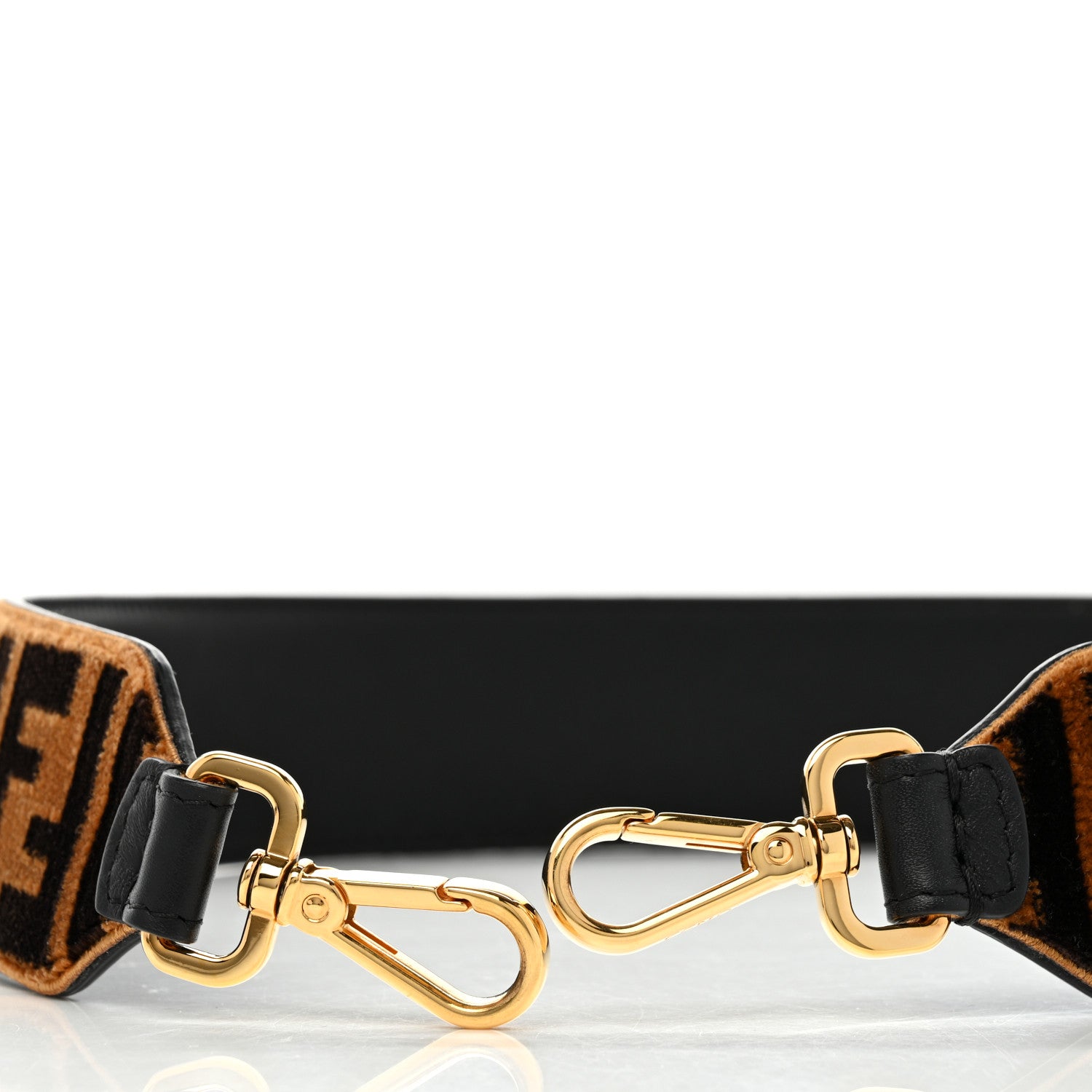 Fendi Velvet Tapestry FF Strap You Tobacco 5 of 5