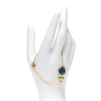 Marco Bicego 18K Yellow Gold Diamond Mother of Pearl Lunaria Bracelet 2 of 5