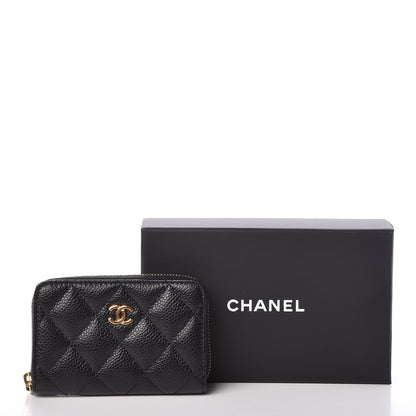 Chanel Caviar Quilted Zip Coin Purse Black 8 of 8