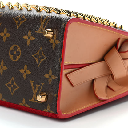 Louis Vuitton Monogram Calf Hair Spikes Iconoclasts Christian Louboutin Tote Red 9 of 11