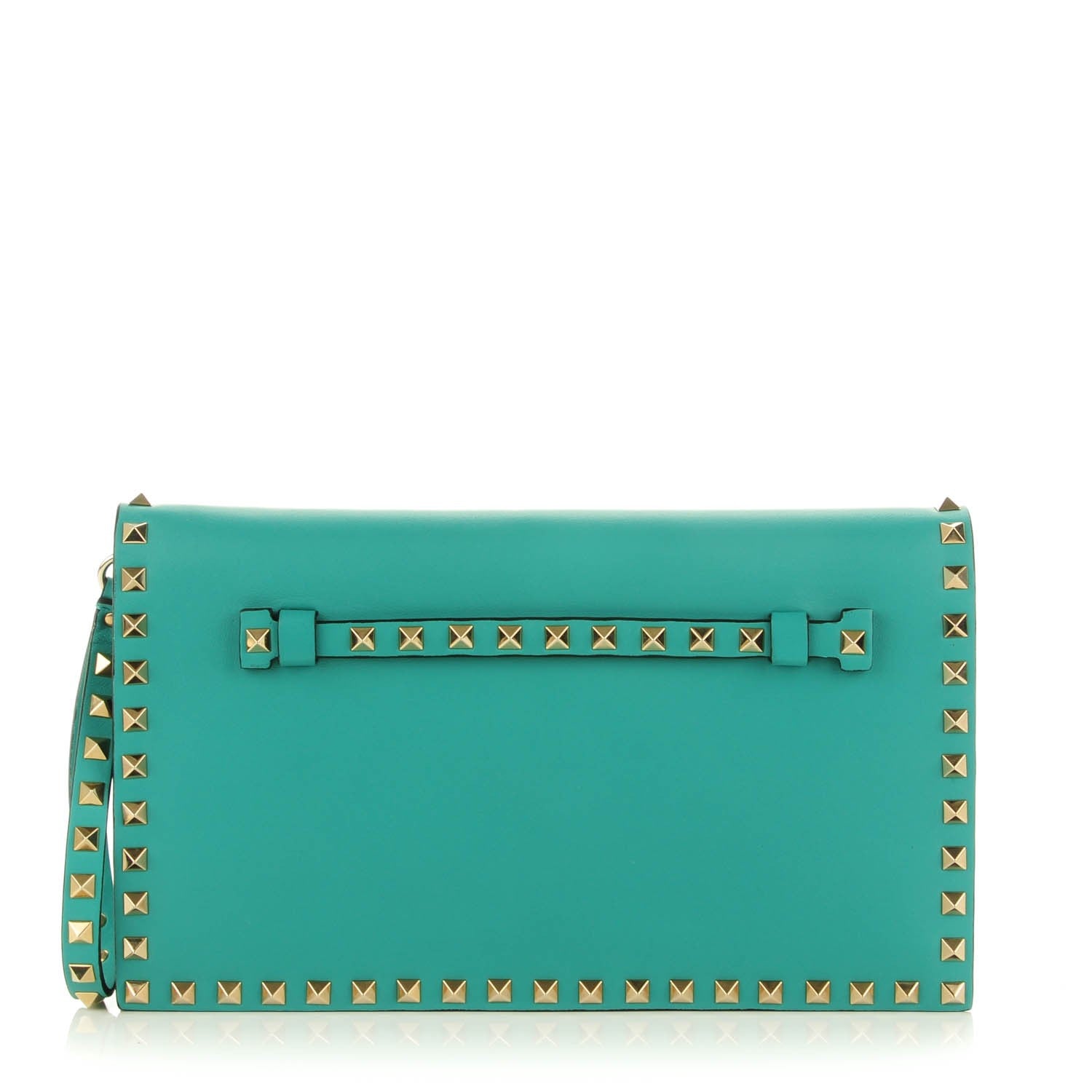 Valentino Garavani Nappa Rockstud Wristlet Clutch Colibri 1 of 8