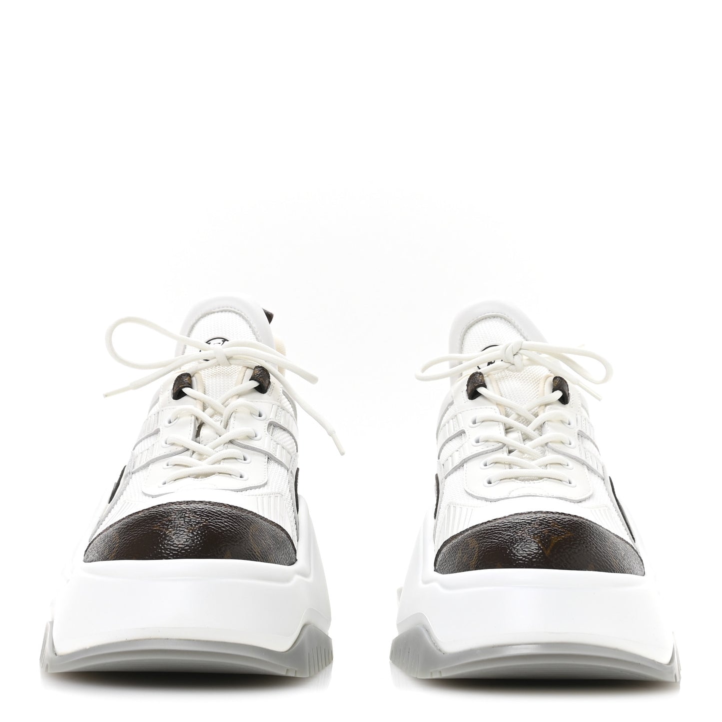 Calfskin Monogram Mens LV Archlight 2.0 Platform Sneakers 8.5 White