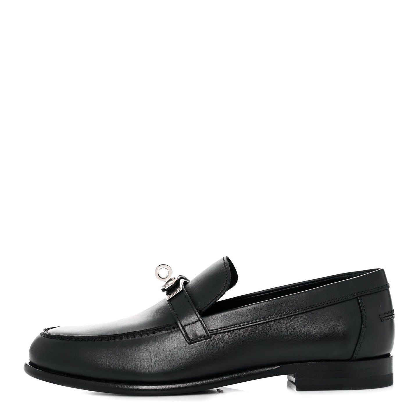 Calfskin Womens Destin Loafers 35.5 Black