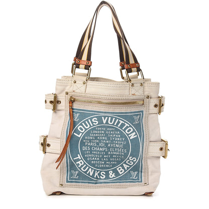 Louis Vuitton Toile Globe Shopper Cabas MM Blue 1 of 10