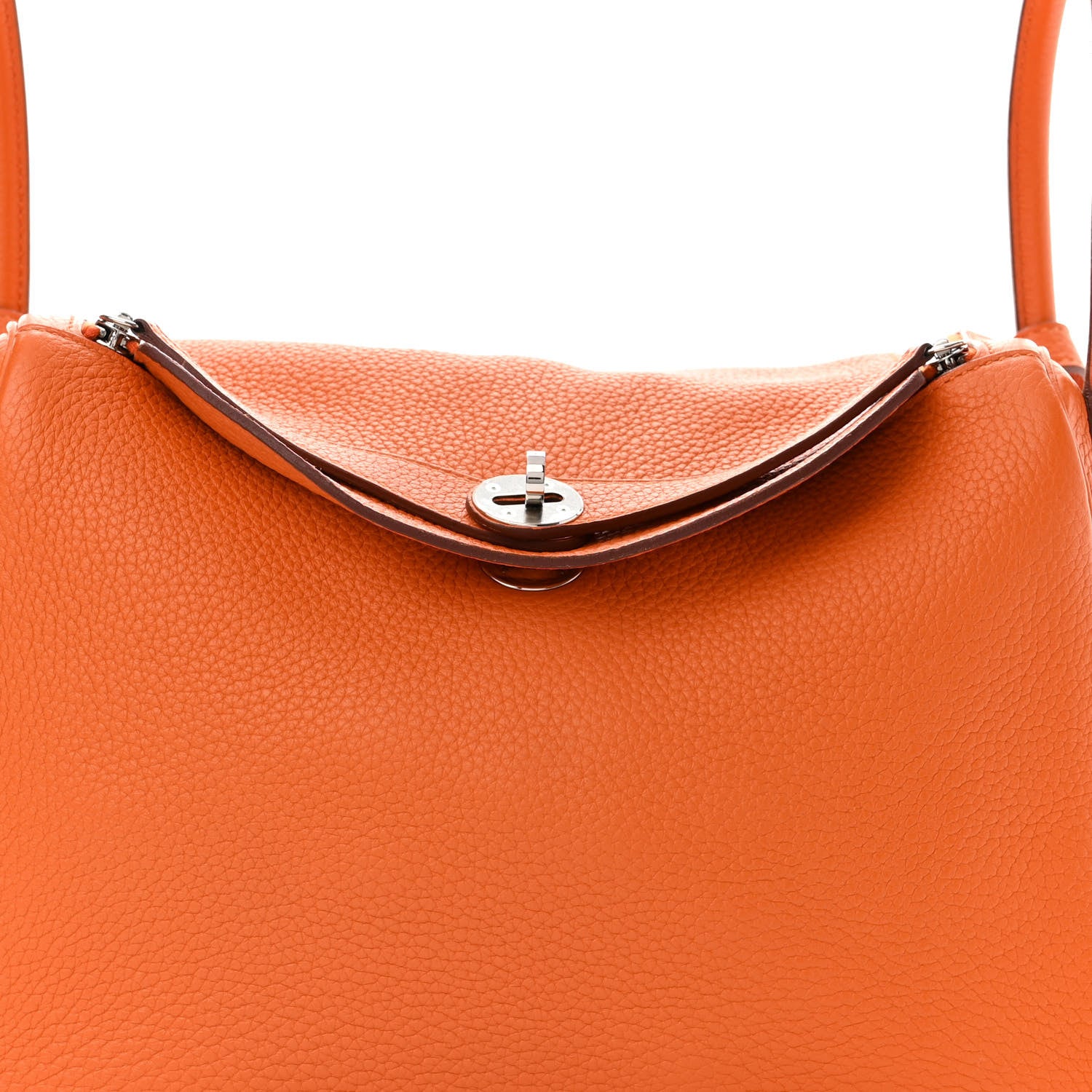 Hermes Taurillon Clemence Lindy 26 Orange 8 of 10