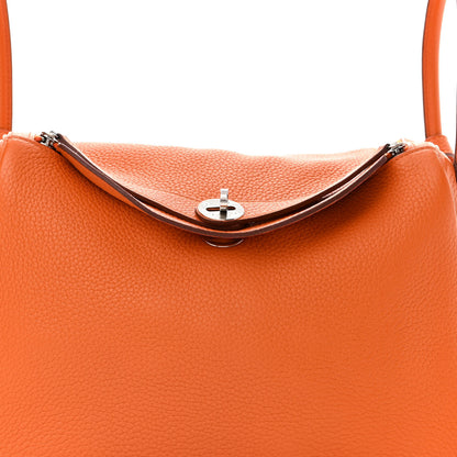 Hermes Taurillon Clemence Lindy 26 Orange 8 of 10