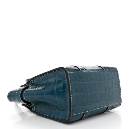 Mulberry Crocodile Embossed Micro Zipped Bayswater Nautical Blue 4 of 14