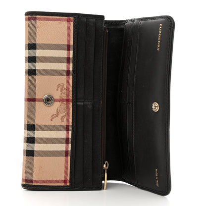 Burberry Haymarket Check Penrose Continental Wallet Brown 5 of 14