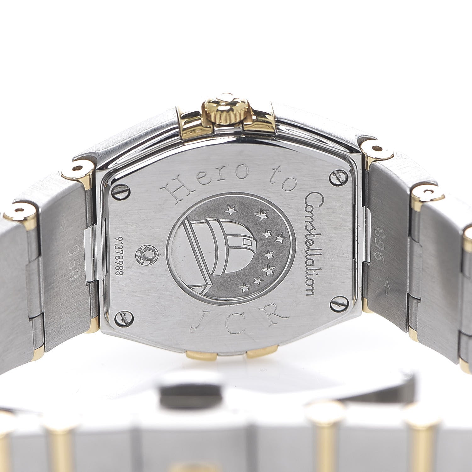 Omega Stainless Steel 18K Yellow Gold 24mm Constellation Quartz Watch 123.20.24.60.02.002 4 of 6