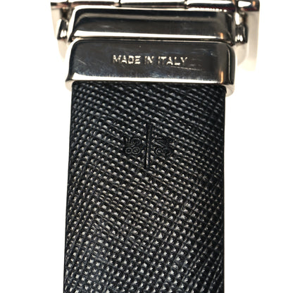 Prada City Calfskin Micro Sidonie Belt Bag 85 34 White Black 7 of 8