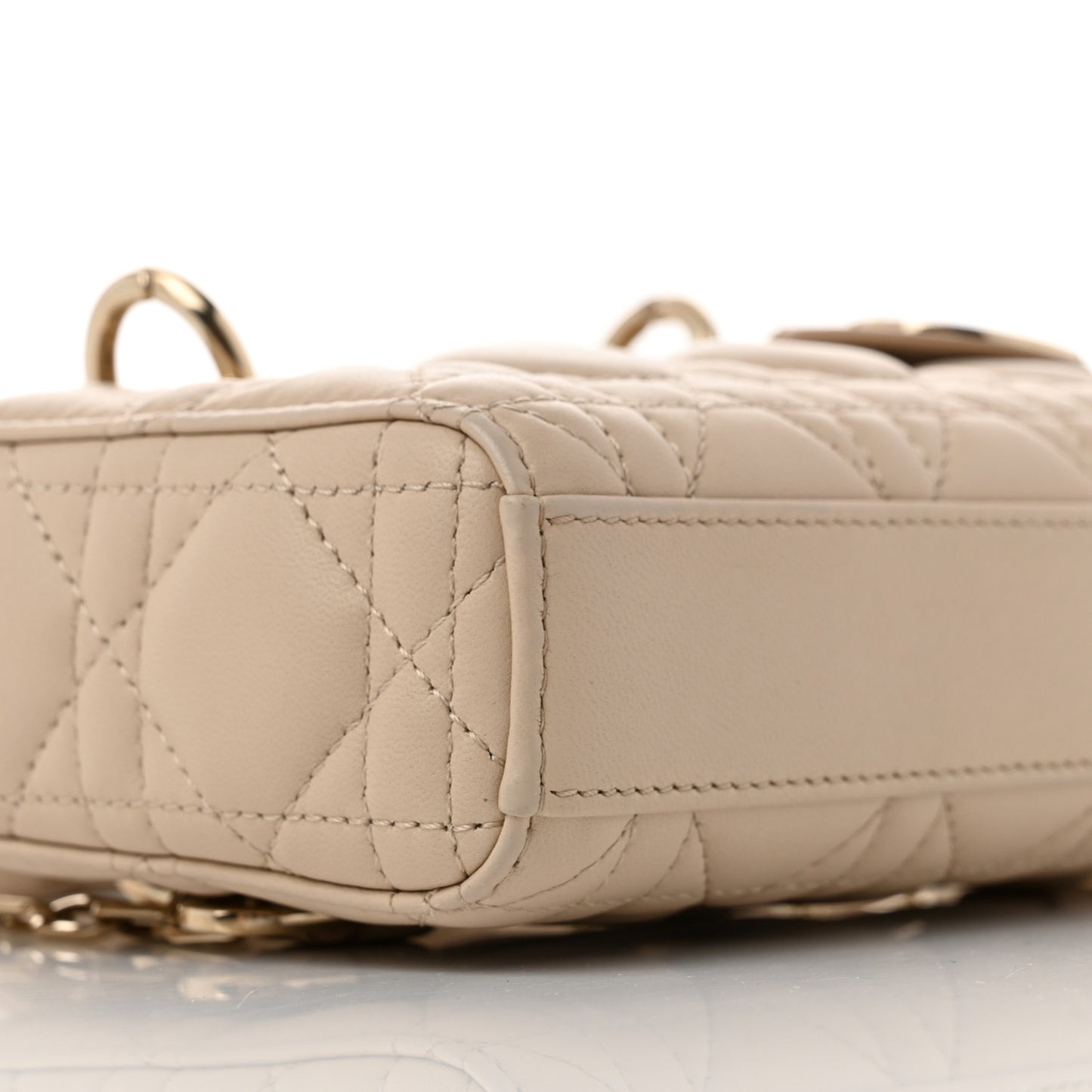 Lambskin Cannage Micro Lady D-Joy Sand Rose