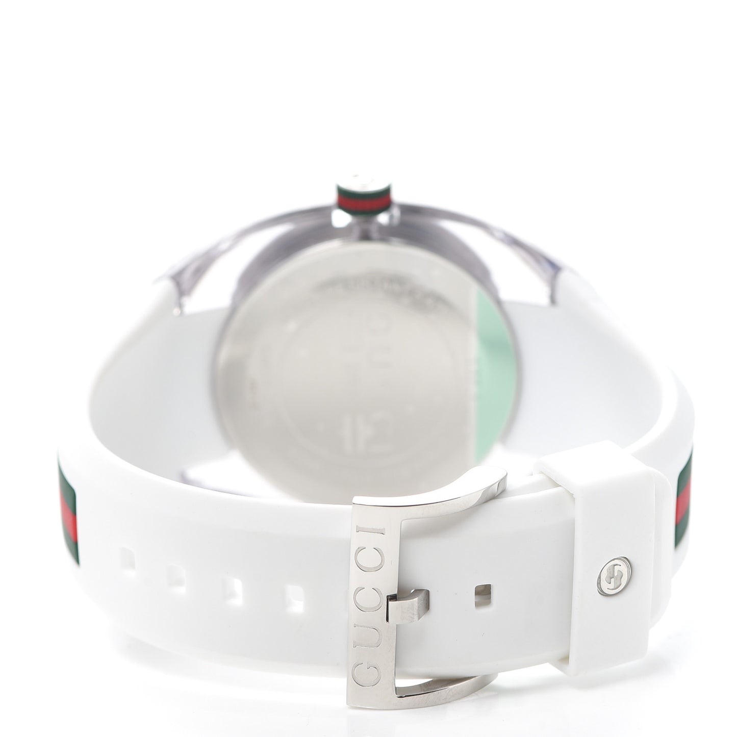 Stainless Steel Rubber 46mm Sync Web Quartz Watch White