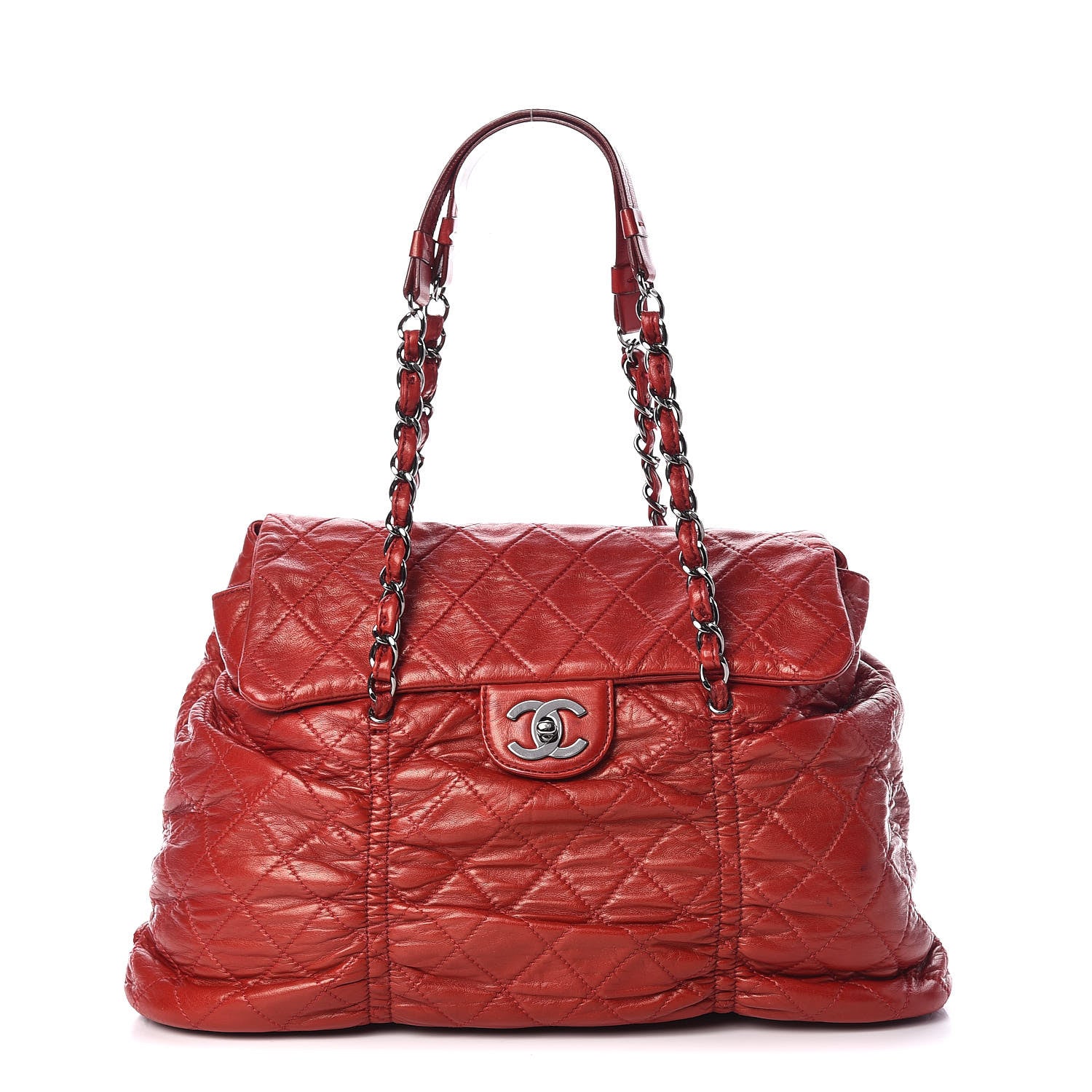 Chanel Lambskin Quilted Sharpei Flap Red 1 of 13