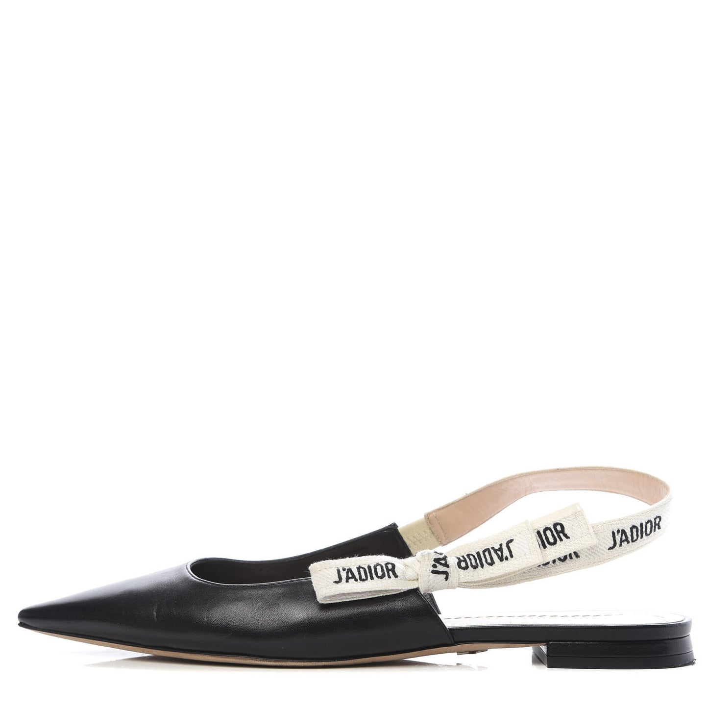 Lambskin Ribbon J'Adior Slingback Ballet Flats 41 Black