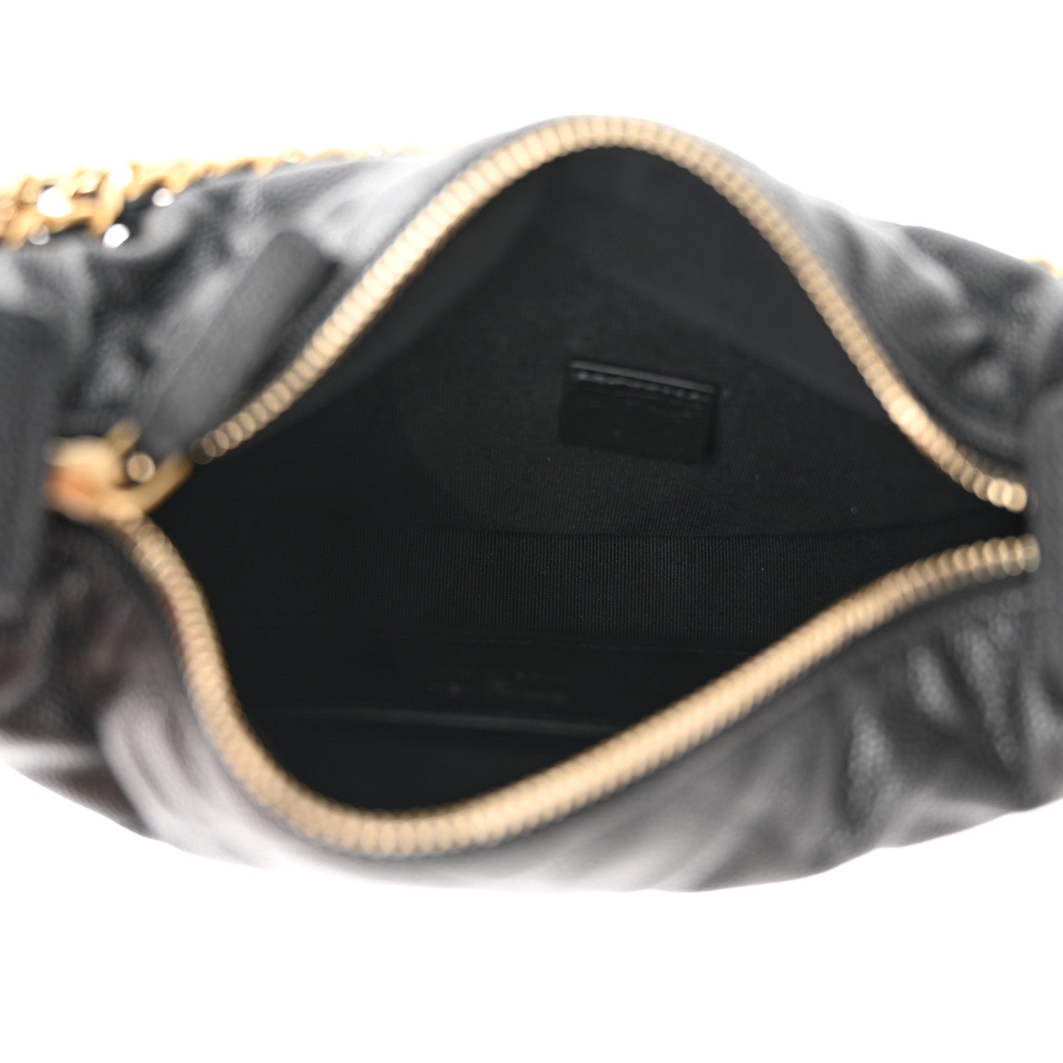 Chanel Shiny Caviar Quilted Bow Pouch Hobo Black 5 of 11