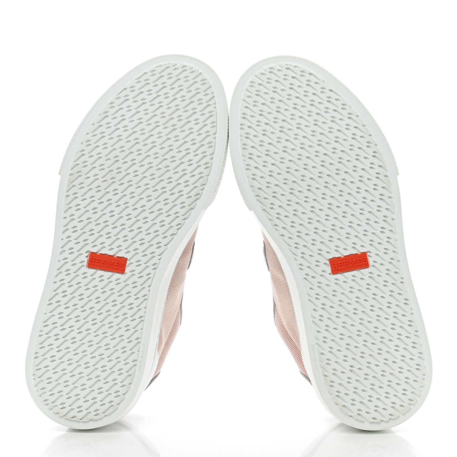 Hermes Calfskin Canvas Day Sneakers 35.5 Framboise White 5 of 9