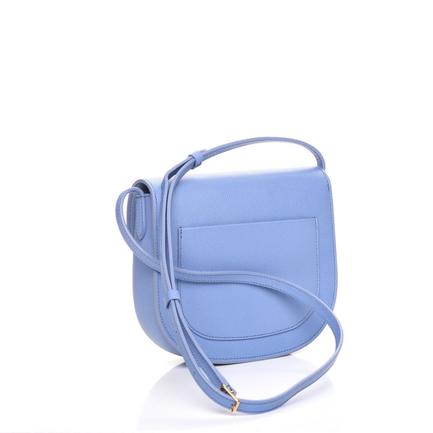 Grained Calfskin Small Trotteur Porcelain