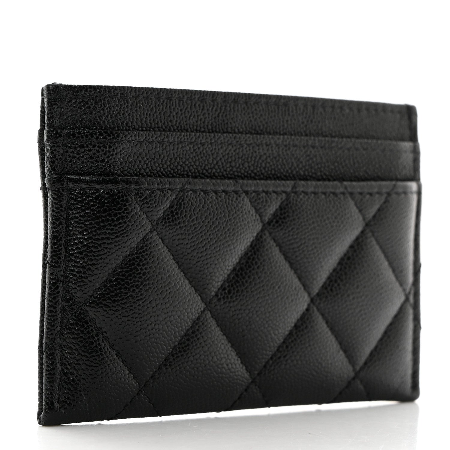 Chanel Caviar Quilted Studded CC Card Holder Black 3 of 9