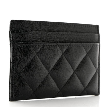 Chanel Caviar Quilted Studded CC Card Holder Black 3 of 9
