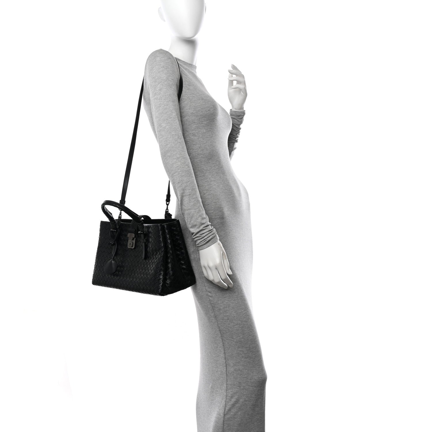 Bottega Veneta Light Calf Intrecciato Small Roma Black 2 of 10
