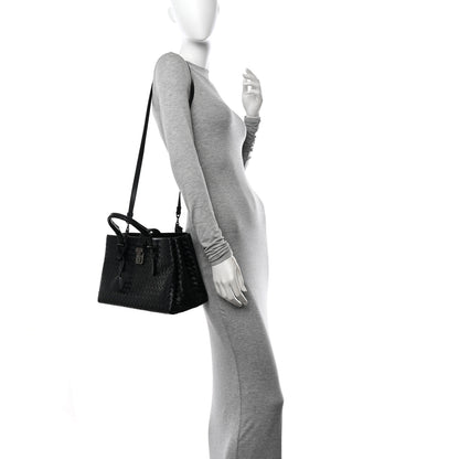 Bottega Veneta Light Calf Intrecciato Small Roma Black 2 of 10