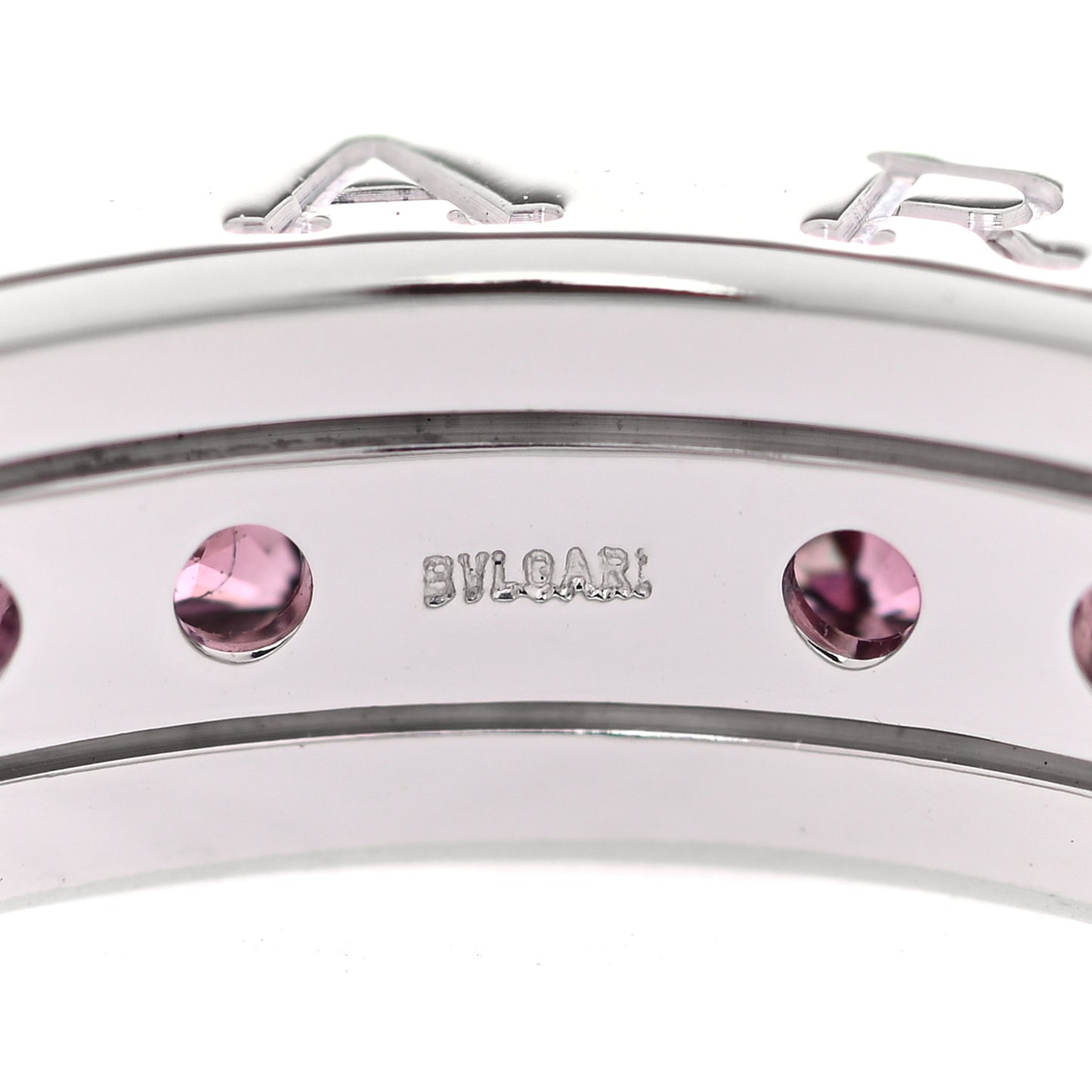 18K White Gold Garnet B.Zero1 One-Band Ring 52 6