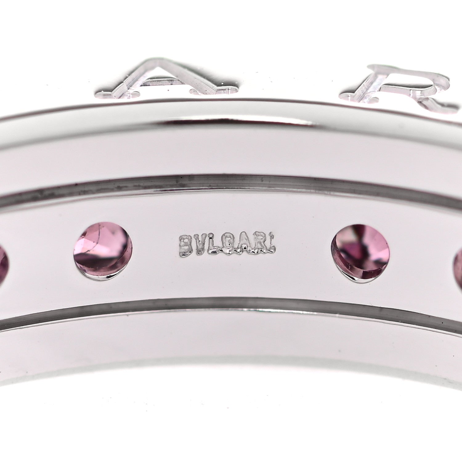 Bulgari 18K White Gold Garnet B.Zero1 One-Band Ring 52 6 4 of 6