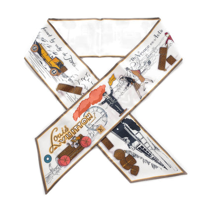 Louis Vuitton Silk LV Comics Bandeau Taupe 1 of 5
