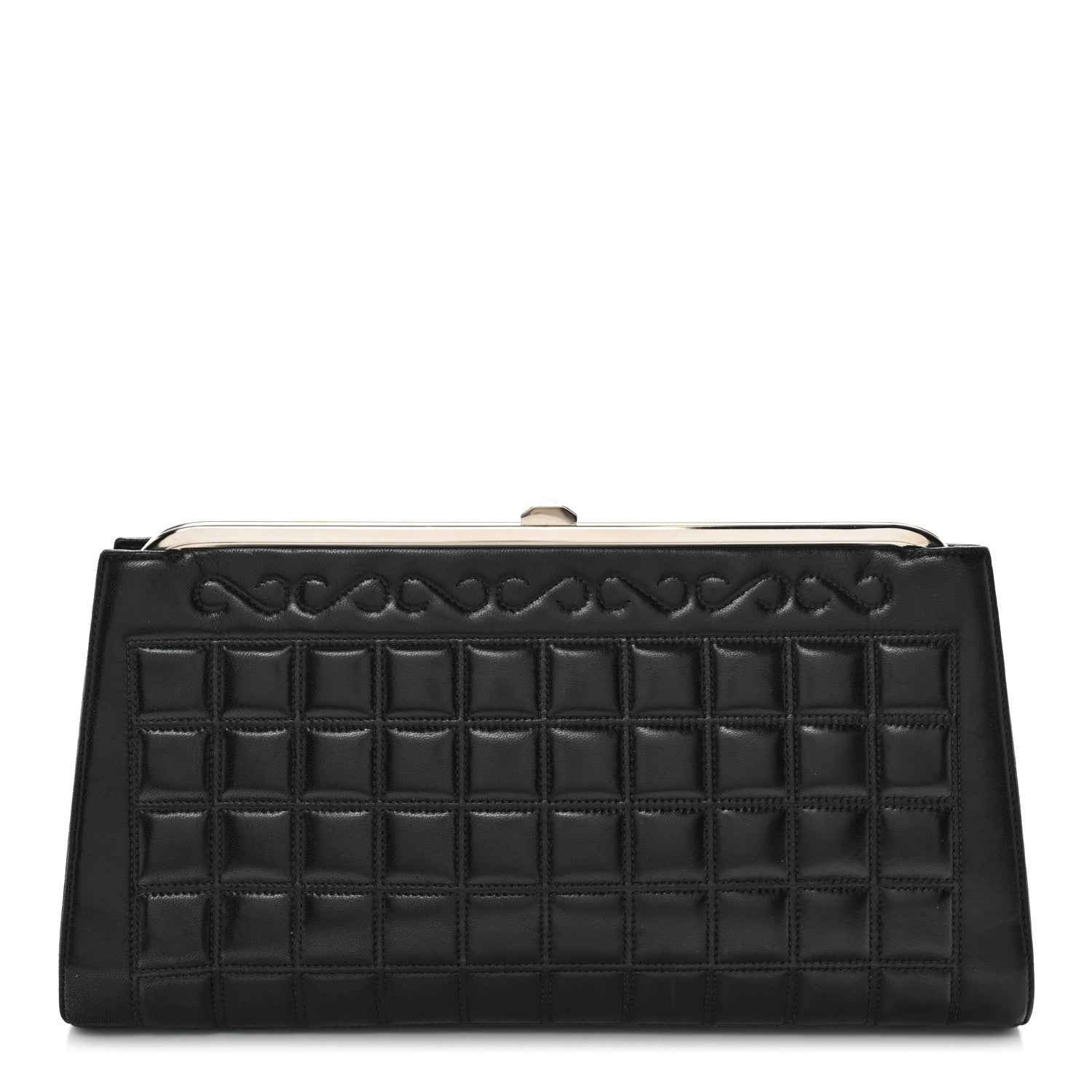 Chanel Lambskin Crystal CC Quilted Clutch Black 1 of 13