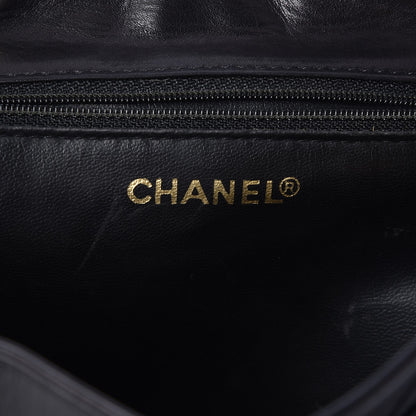 Chanel Lambskin Quilted Drawstring Backpack Black 7 of 7