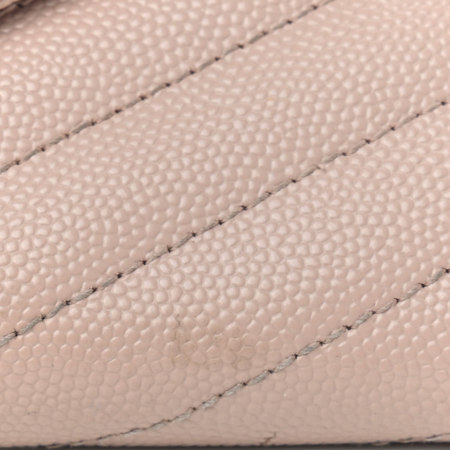 Grain De Poudre Matelasse Chevron Monogram Flap Wallet Pale Pink