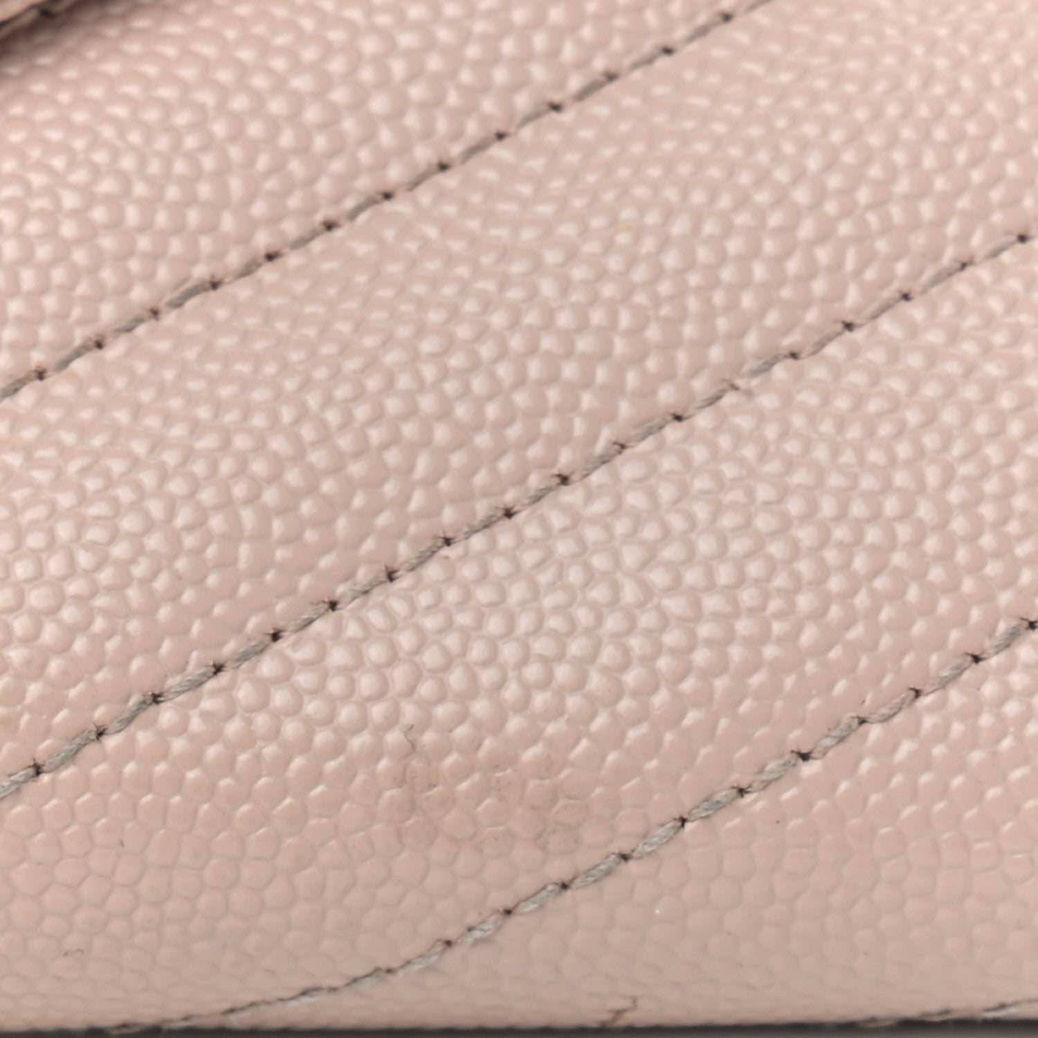 Saint Laurent Grain De Poudre Matelasse Chevron Monogram Flap Wallet Pale Pink 7 of 9