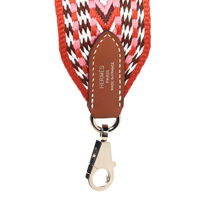 Hermes Toile Swift 50mm Sangle Allegro Shoulder Strap Rose Confetti White Gold 4 of 6