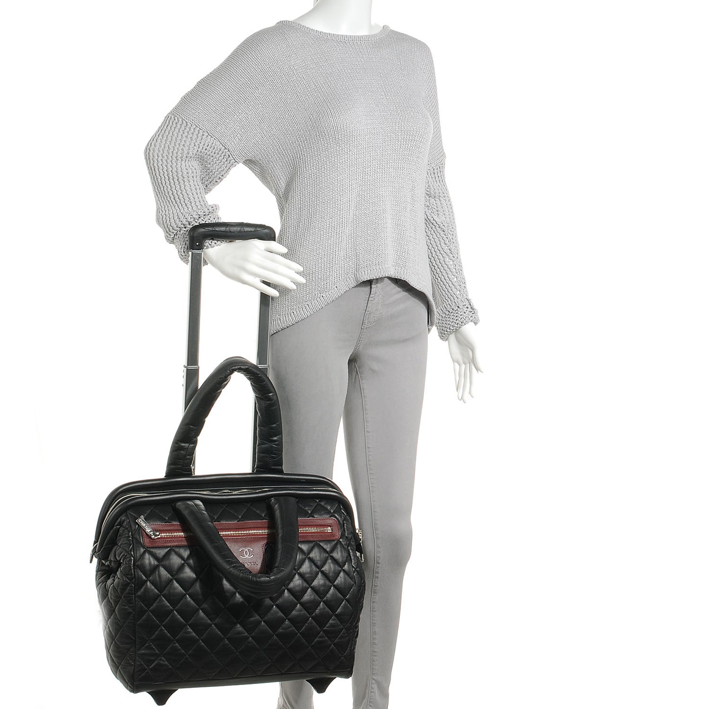 Quilted Lambskin Coco Cocoon Trolley Black